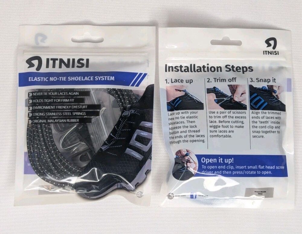 Itnisi Elastic No Tie Shoelace - Black